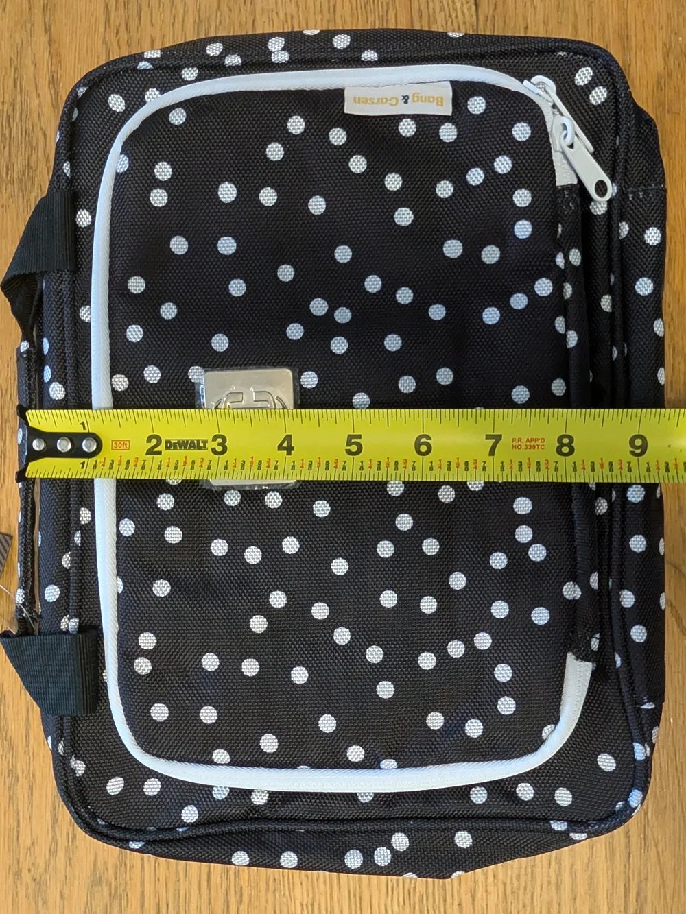 Bang & Carsten Large Hanging Travel Makeup Bag Folding Zipper Pockets, Black